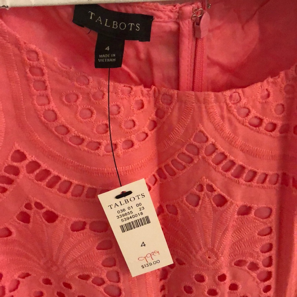 Talbots size 4, NWT dress, eyelet